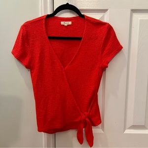 Madewell Wrap Top with Tie